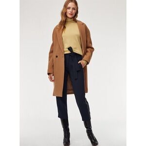 ARITZIA WILFRED JALLADE CRAPE BLUE PANT FRONT TIE SIZE 2